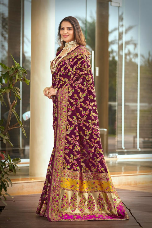 Vasthrlay Kashmiri Pashmina Heritage Pista Ethnic Wear