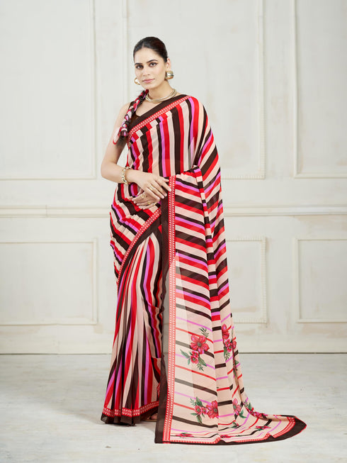 Vasthrlay Georgette Unstitched Saree