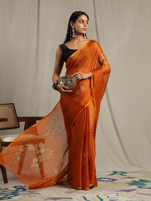 Vasthrlay Chiffon Floral Saree