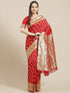 Vasthrlay Kanjivaram Banarasi Unstitched Red Ethnic Wear