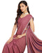 Vasthrlay Pink Border Unstitched Saree