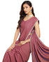Vasthrlay Pink Border Unstitched Saree
