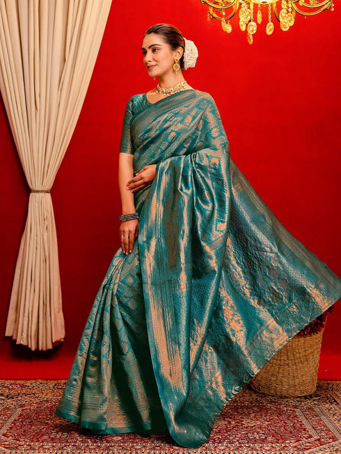 Vasthrlay Weaving Banarasi Mauve Saree