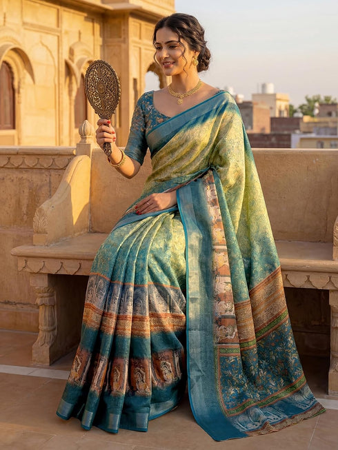 Vasthrlay Printed Multi Saree