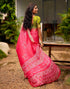 Vasthrlay Bandhani Printed Unstitched Black Saree