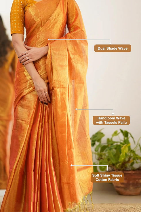 Vasthrlay Handloom Embroidery Unstitched Gold Ethnic Wear