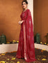 Vasthrlay Chiffon Bandhani Unstitched Rani Pink Saree