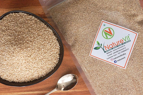 NatureVit White Sesame Seeds Premium Quality Raw Til for Cooking & Baking