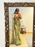 Vasthrlay Light Green Georgette Unstitched Saree