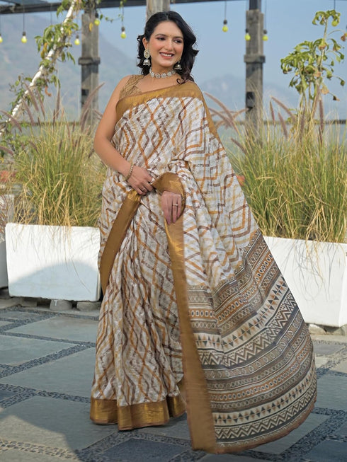 Vasthrlay Printed Weaving Unstitched Multicolor Saree