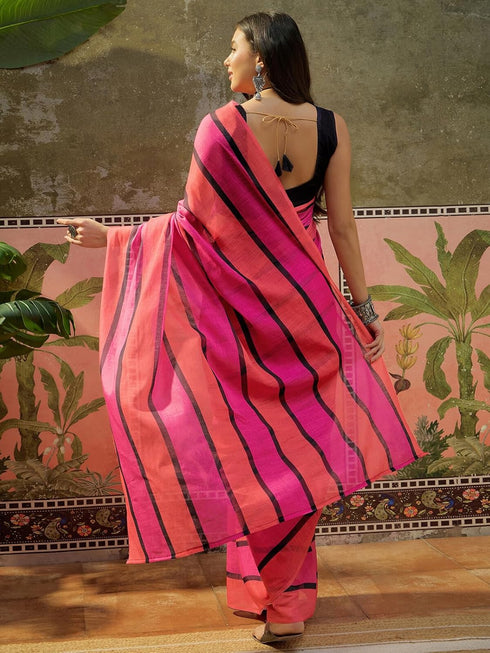 Vasthrlay Womens Printed Unstitched Multicolor Saree