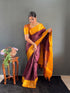 Vasthrlay Kanjivaram Traditional Contrast Included