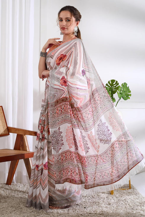 Vasthrlay Fashion Chevron Printed Ethnic Wear