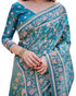 Vasthrlay Turquoise Embroidery Traditional Saree