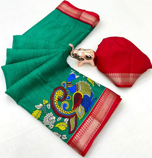 Vasthrlay Kalamkari Saree Print