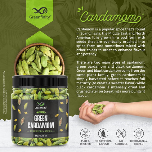 GreenFinity Whole Green Cardamom (Elaichi)