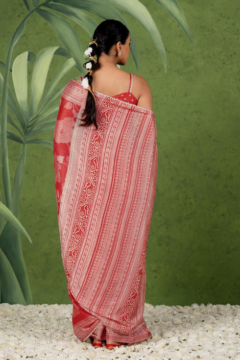 Vasthrlay Fashion Chiffon Georgette Green Ethnic Wear