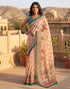 Vasthrlay Womens Printed Unstitched Olive Green Saree