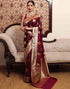 Vasthrlay Banarasi Jacquard Unstitched Beige Saree