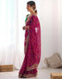 Vasthrlay Georgette Embroidery Unstitched Pink Saree