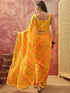 Vasthrlay Chiffon Bandhani Unstitched Purple Saree
