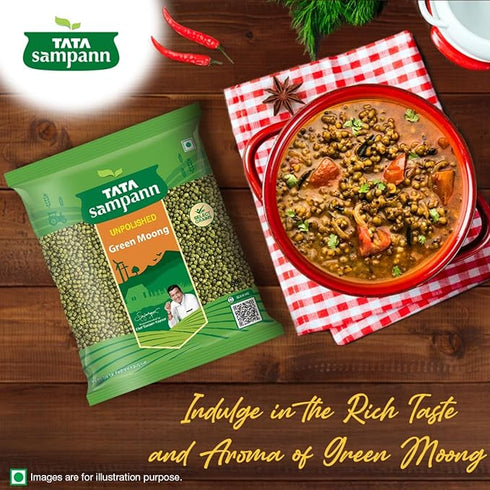 Tata Sampann Unpolished Green Moong Dal (Whole)