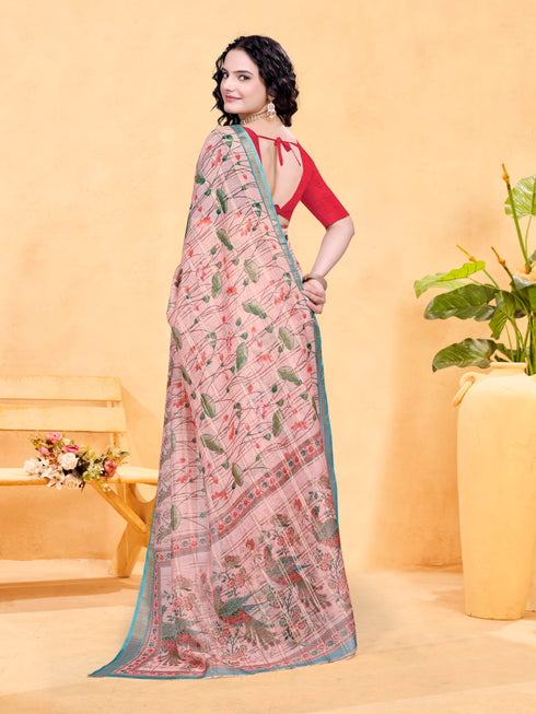 Vasthrlay Printed Unstitched Saree