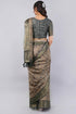 Vasthrlay Brown Polyester Saree With Unstitched Blouse Piece