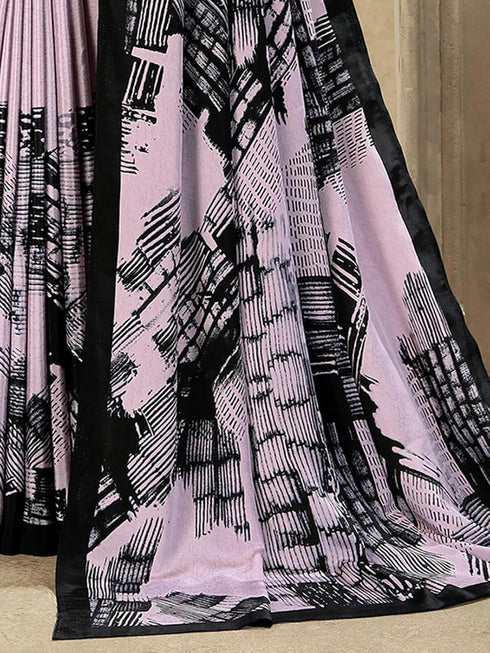 Vasthrlay Printed Off White1 White Saree