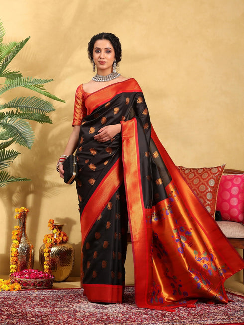 Vasthrlay Banarasi Unstitched Saree