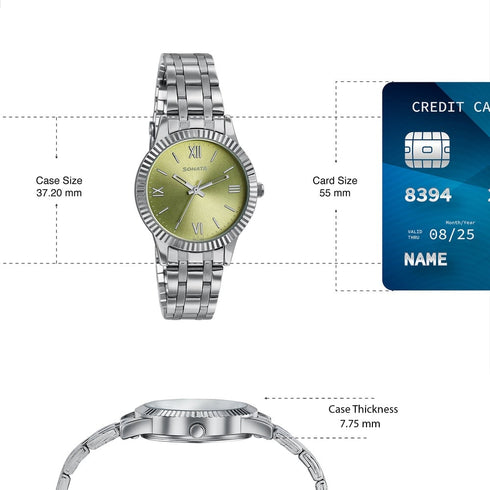 Sonata Premium looking versatile womens watch from Ease by Sonata Style 8202SM06W