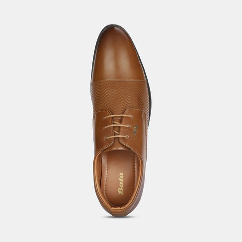 Bata Tan Formal Derby-Style Shoes For Men (Style 8213255)