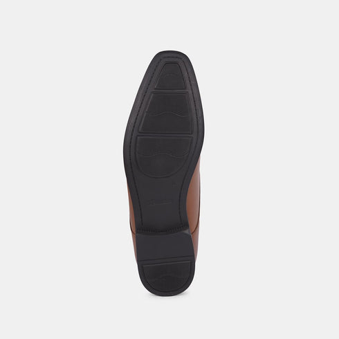 Bata Tan Formal Derby-Style Shoes With Lace-Up Closure For Men (Style 8213352)
