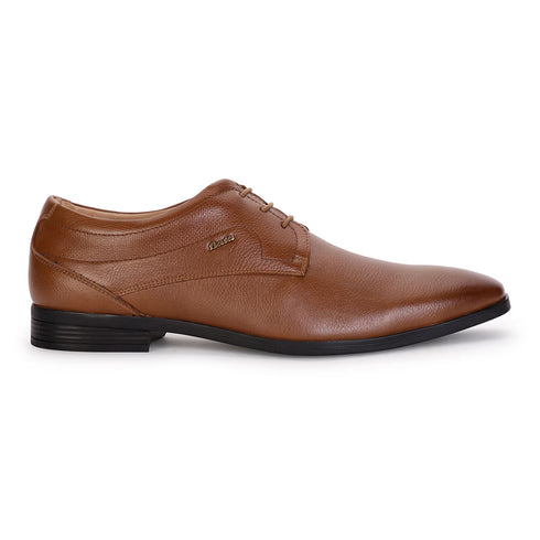 Bata Tan Formal Derby-Style Shoes With Lace-Up Closure For Men (Style 8213431)