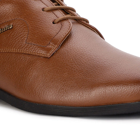 Bata Tan Formal Derby-Style Shoes With Lace-Up Closure For Men (Style 8213431)