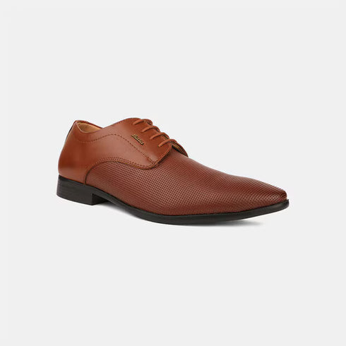 Bata Tan Formal Derby-Style Shoes With Lace-Up Closure For Men (Style 8213598)