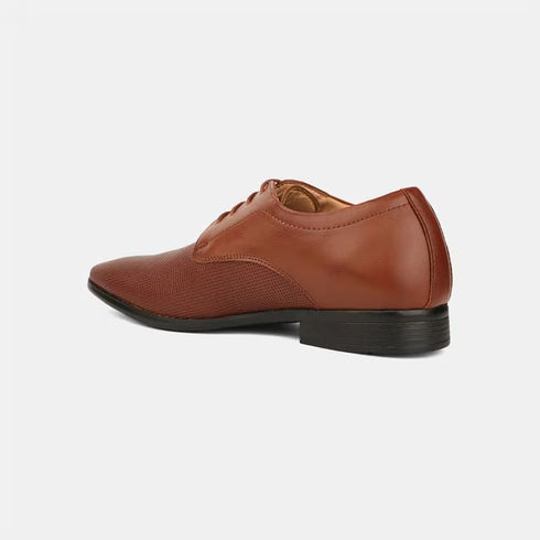 Bata Tan Formal Derby-Style Shoes With Lace-Up Closure For Men (Style 8213598)