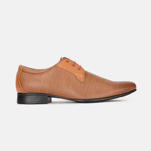 Bata Tan Formal Derby-Style Shoes With Lace-Up Closure For Men (Style 8213764)