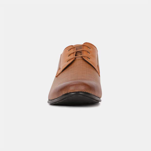Bata Tan Formal Derby-Style Shoes With Lace-Up Closure For Men (Style 8213764)