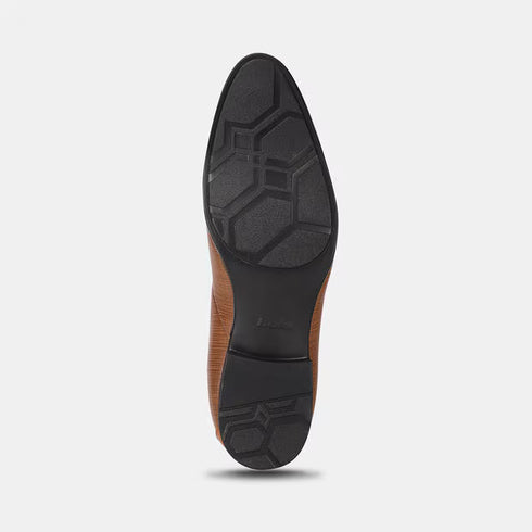 Bata Tan Formal Derby-Style Shoes With Lace-Up Closure For Men (Style 8213764)