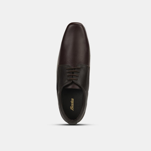 Bata Dark Brown Formal Shoes For Men (Style 8214051)