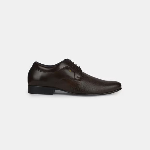 Bata Dark Brown Formal Lace-Up Shoes For Men