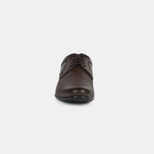 Bata Dark Brown Formal Lace-Up Shoes For Men