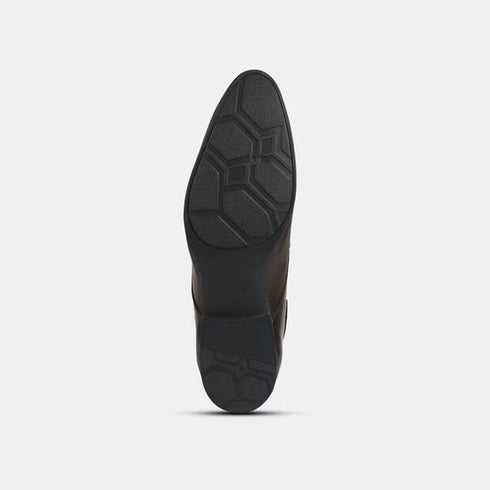 Bata Dark Brown Formal Lace-Up Shoes For Men