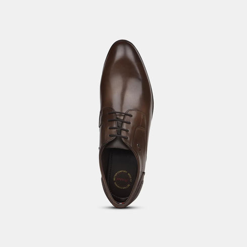Bata Dark Brown Formal Shoes For Men (Style 8214155)