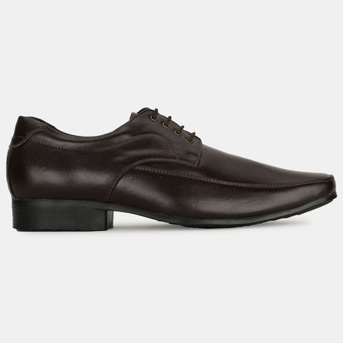 Bata Dark Brown Lace-Up Formal Shoes For Men (Style 8214224)