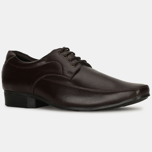 Bata Dark Brown Lace-Up Formal Shoes For Men (Style 8214224)