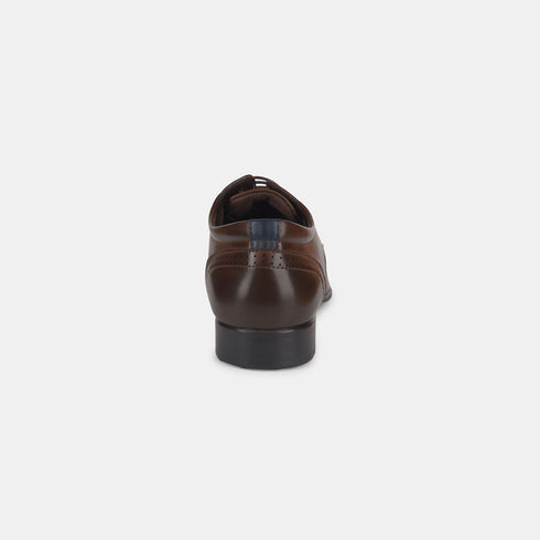 Bata Brown Formal Lace-Up Shoes For Men (Style 8214309)