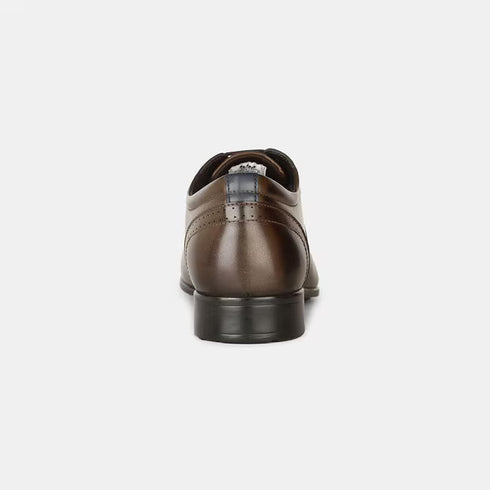 Bata Brown Formal Derby-Style Shoes With Lace-Up Closure For Men