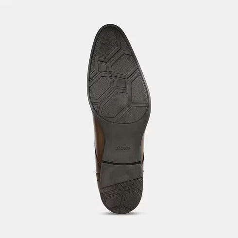 Bata Brown Formal Derby-Style Shoes With Lace-Up Closure For Men